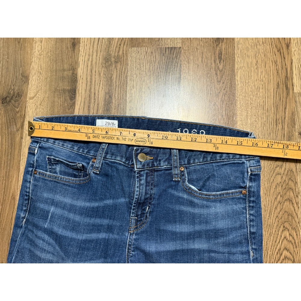 Gap 1969 Jeans Women's Size 29/8R Blue Denim Bootcut Pockets Mid Rise Pockets - Picture 9 of 12